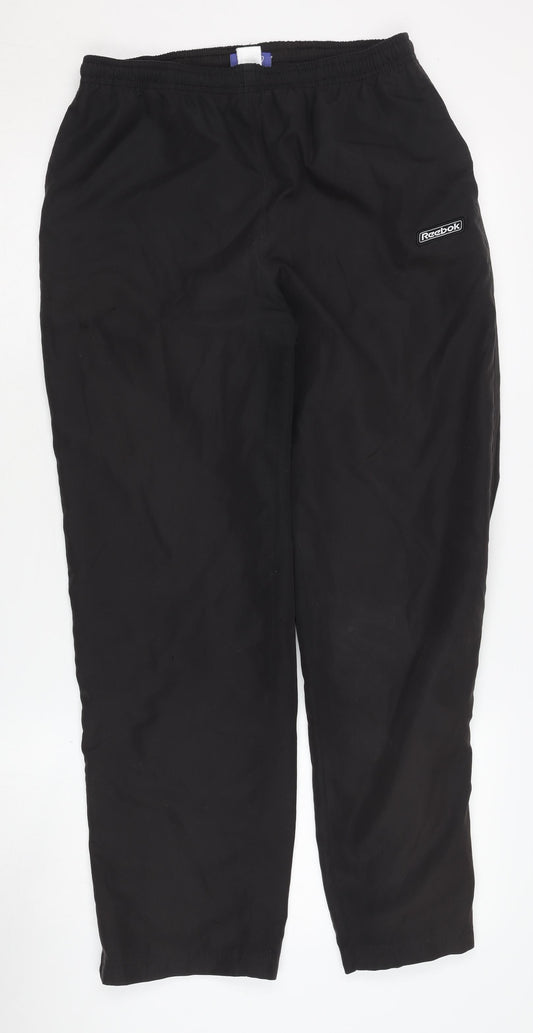 Reebok Black Women's Track Pants - Size 12, Athleisure Style