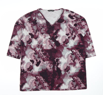 VIA VIO Women's Multicoloured Floral V-Neck Top