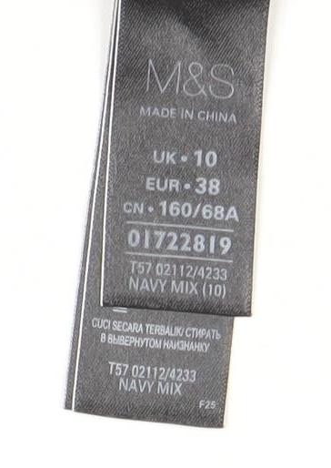 Marks and Spencer Women's Black Polka Dot Skirt Size 10