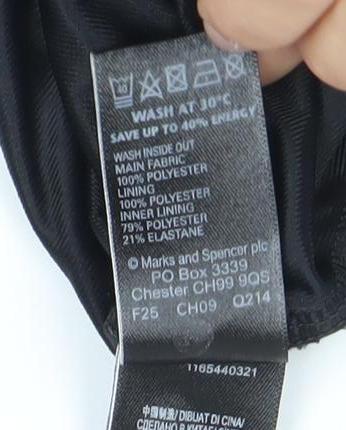 Marks and Spencer Women's Black Polka Dot Skirt Size 10