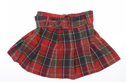 Next Women's Multicoloured Plaid Pleated Skirt Size 12