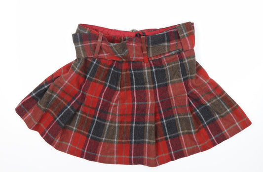 Next Women's Multicoloured Plaid Pleated Skirt Size 12