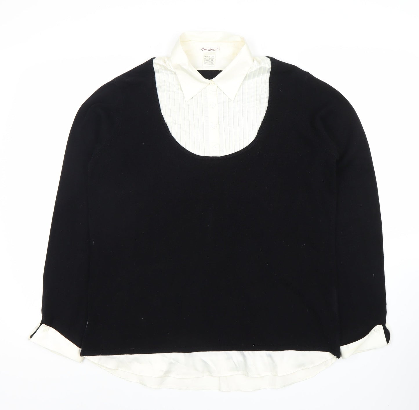Womens UK Size 18/20 ANNE WEYBURN Black Pullover Jumper