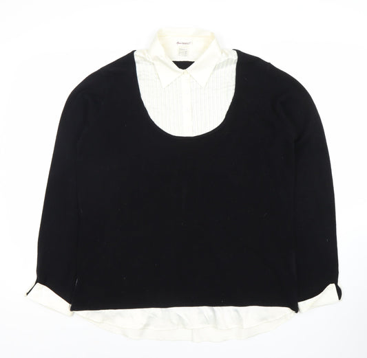Womens UK Size 18/20 ANNE WEYBURN Black Pullover Jumper