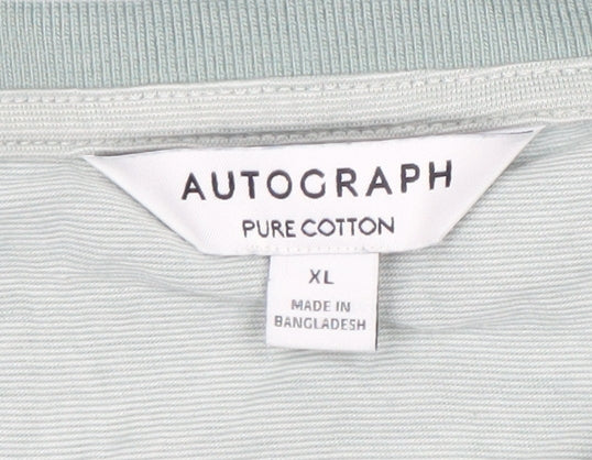 Marks and Spencer Men's Grey XL Striped T-Shirt