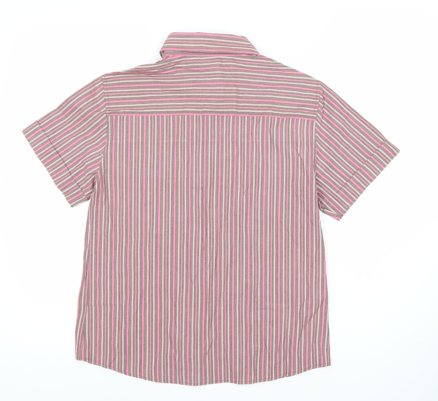 Crane Sports Women's Multicoloured Striped Button-Up Shirt S