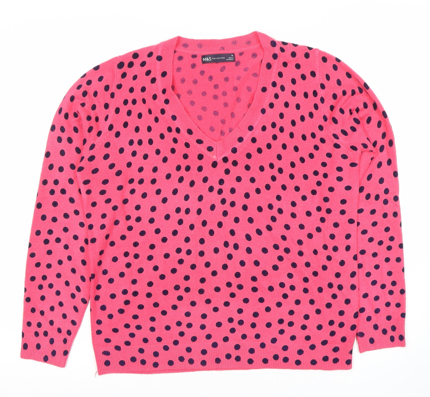 Womens UK Size M Marks and Spencer Pink Pullover Jumper