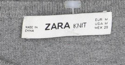 Womens UK Size M Zara Grey Pullover Jumper