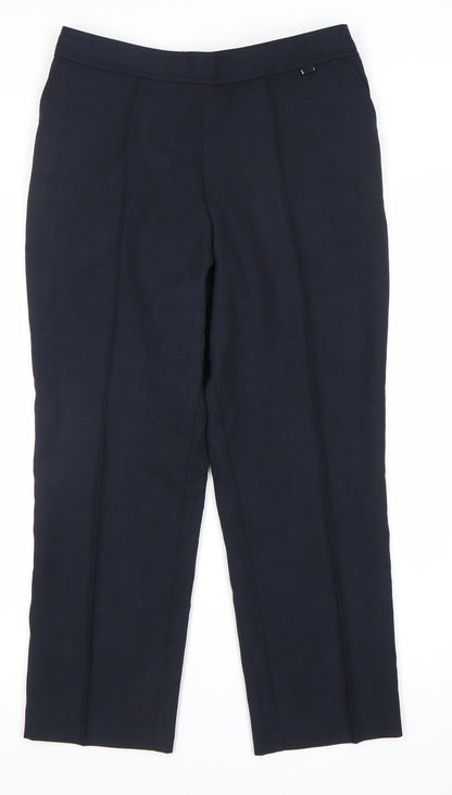 Womens UK Size 12 Marks and Spencer Regular Fit Workwear Blue Trousers