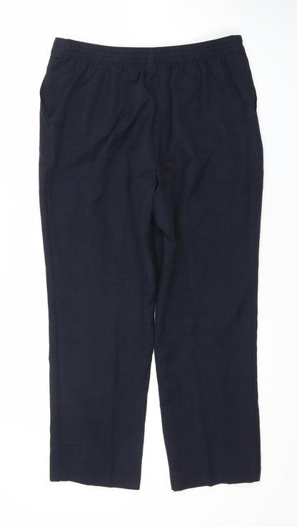 Womens UK Size 12 Marks and Spencer Regular Fit Workwear Blue Trousers
