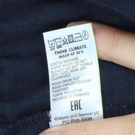 Womens UK Size 12 Marks and Spencer Regular Fit Workwear Blue Trousers