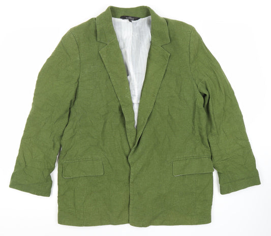 Next Women's Green Blazer - Size 14, Single Breasted
