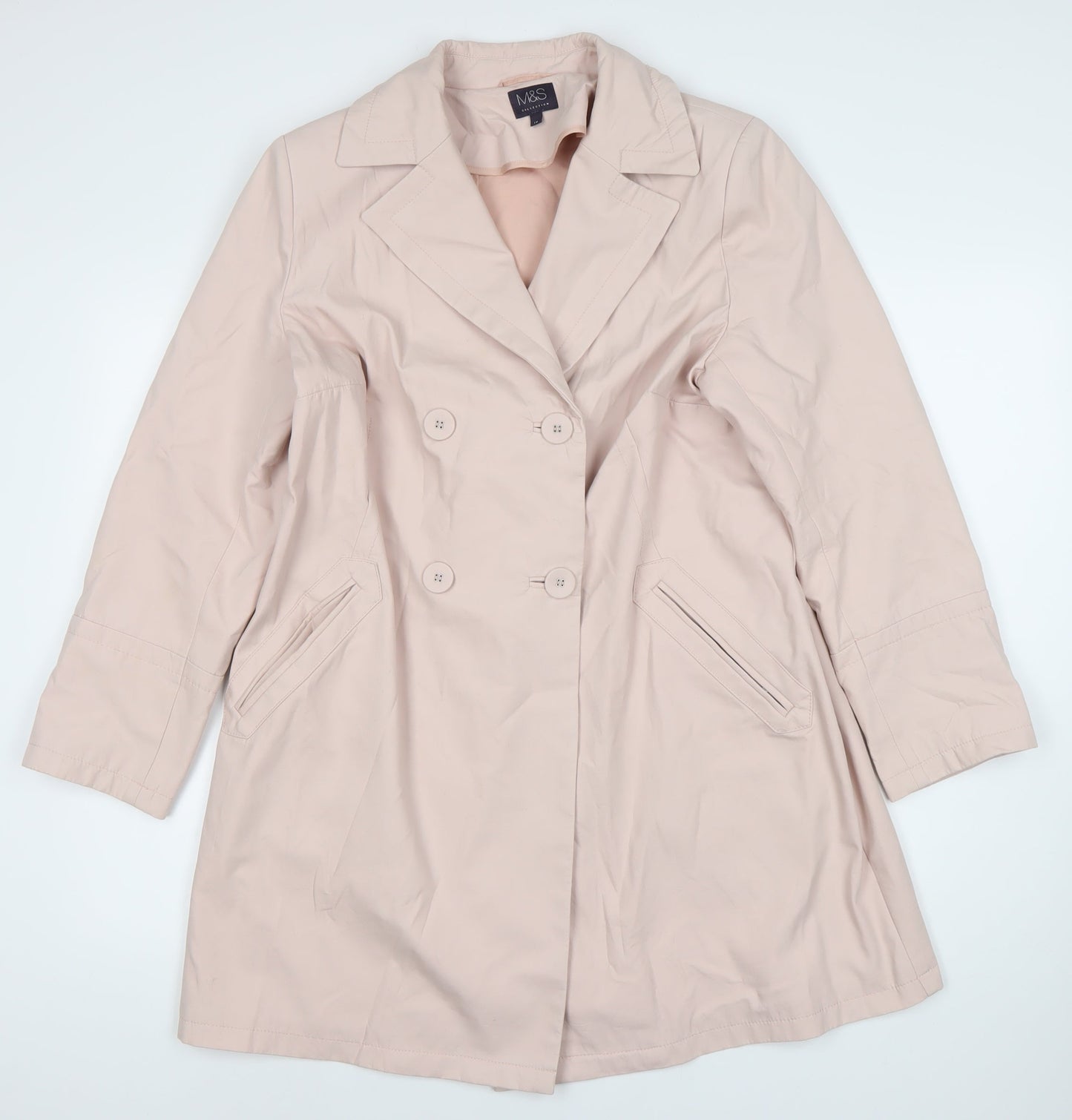 Marks & Spencer Women's Pink Overcoat Size 14