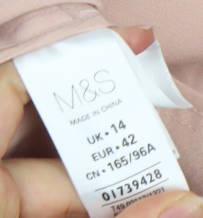 Marks & Spencer Women's Pink Overcoat Size 14