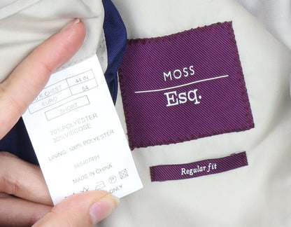 Mens UK Size 44 Moss Esq. Regular Blue Suit Jacket