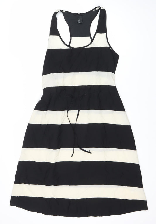 H&M Women’s Striped Dress, Size 8, Black & White