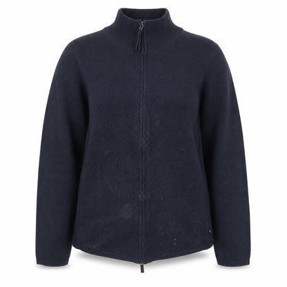 Olsen Women’s Blue Zip Sweatshirt, Size M, High Neck