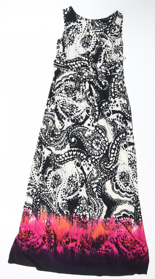 Debenhams Stylish Multicoloured Paisley Dress Size 10
