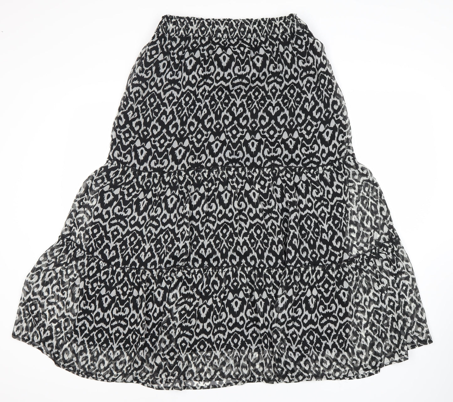 New Look Women's Black Geometric Skirt Size 10