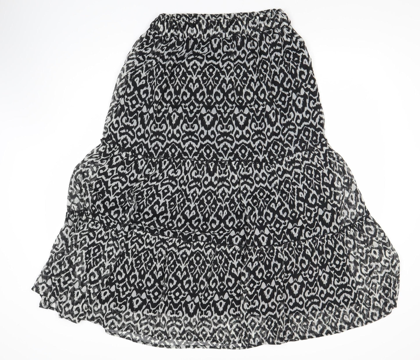 New Look Women's Black Geometric Skirt Size 10