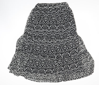 New Look Women's Black Geometric Skirt Size 10