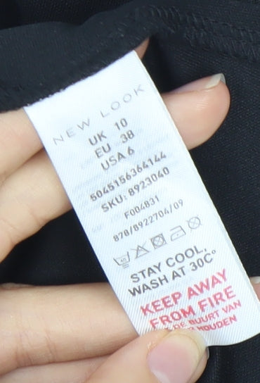 New Look Women's Black Geometric Skirt Size 10