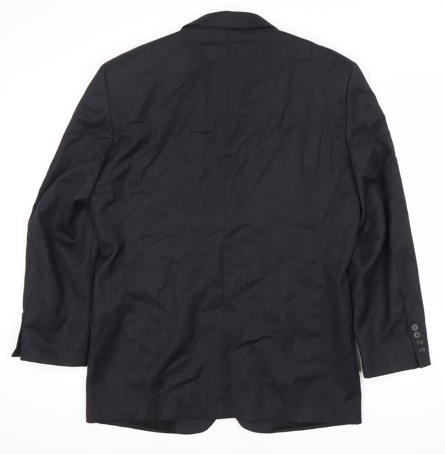 Pronto Uomo Men's Black Wool Blazer Size 40 Short