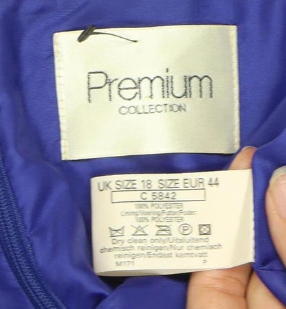 Premium Collection Women's Blue Shift Dress Size 18