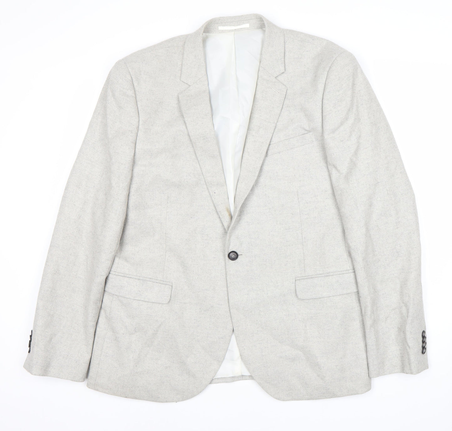 Mens UK Size 44 Topman Regular Grey Suit Jacket