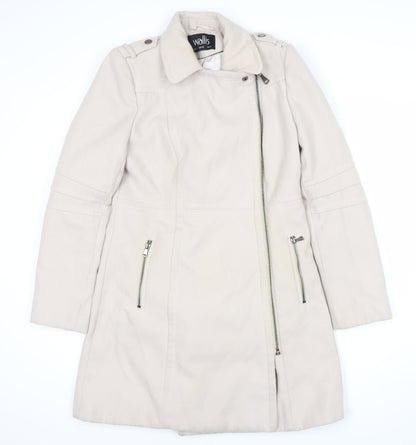 Womens UK Size 12 Wallis Beige Trench Coat