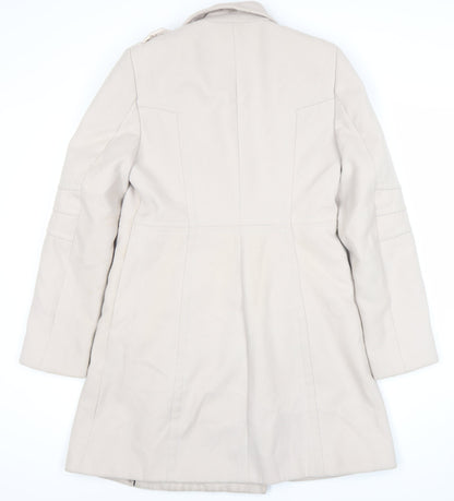 Womens UK Size 12 Wallis Beige Trench Coat