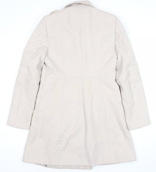 Womens UK Size 12 Wallis Beige Trench Coat