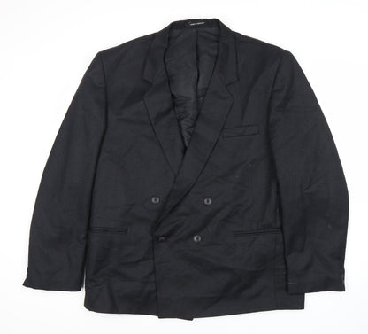 Marlowe Black Men's Blazer Size 44 Double-Breasted Formal
