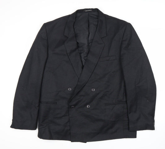Marlowe Black Men's Blazer Size 44 Double-Breasted Formal