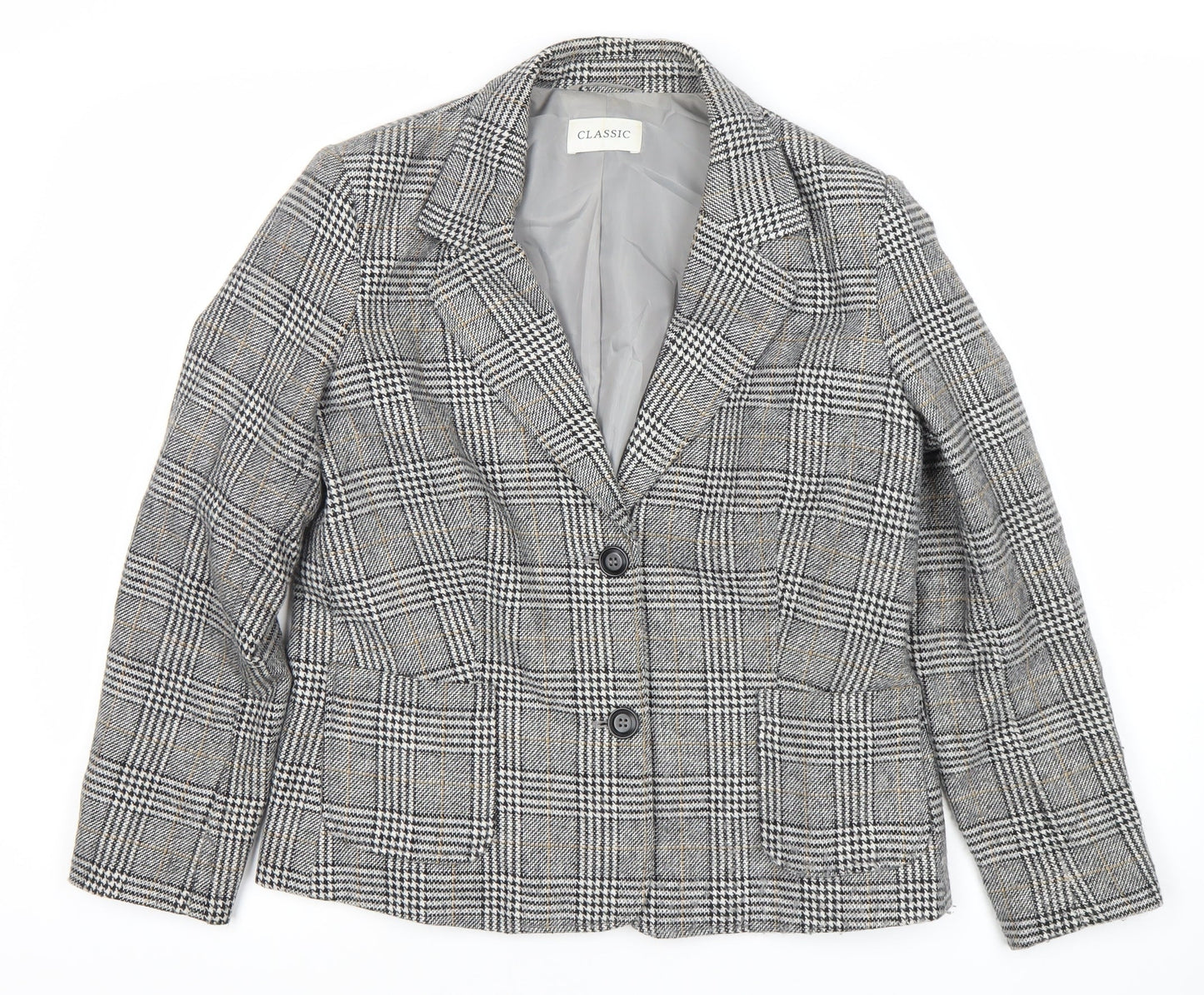 Marks and Spencer Women's Grey Check Blazer Size 12