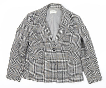 Marks and Spencer Women's Grey Check Blazer Size 12