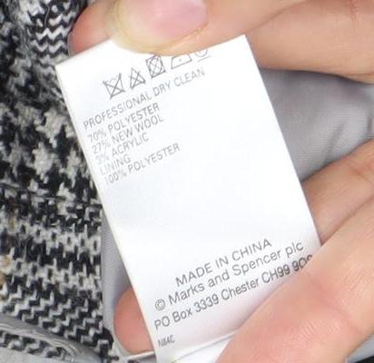 Marks and Spencer Women's Grey Check Blazer Size 12