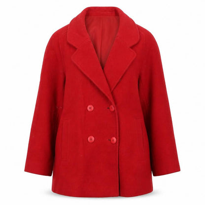 Womens UK Size 14 Eastex Red Pea Coat
