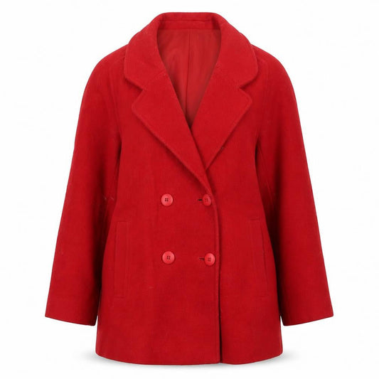 Womens UK Size 14 Eastex Red Pea Coat