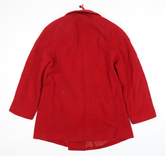 Womens UK Size 14 Eastex Red Pea Coat