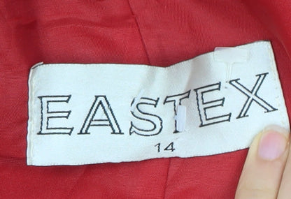 Womens UK Size 14 Eastex Red Pea Coat