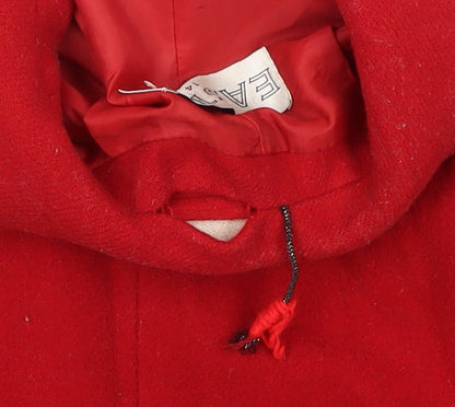 Womens UK Size 14 Eastex Red Pea Coat