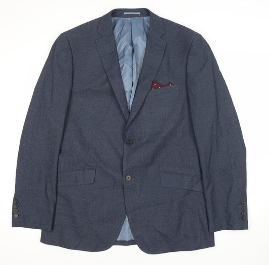 Skopes Men's Blue Suit Jacket 42L Regular Fit