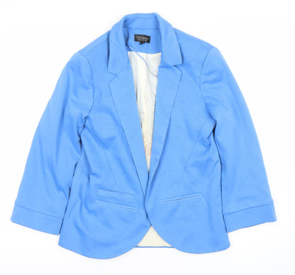 Topshop Women's Blue Blazer Size 8 Modern Style