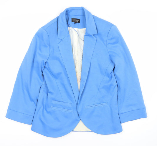 Topshop Women's Blue Blazer Size 8 Modern Style