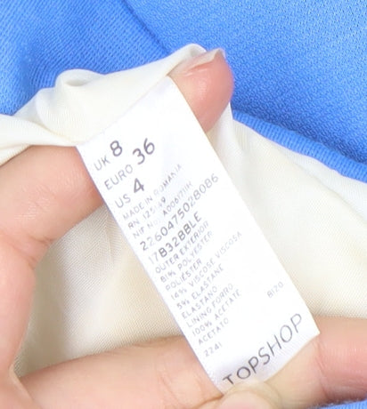 Topshop Women's Blue Blazer Size 8 Modern Style