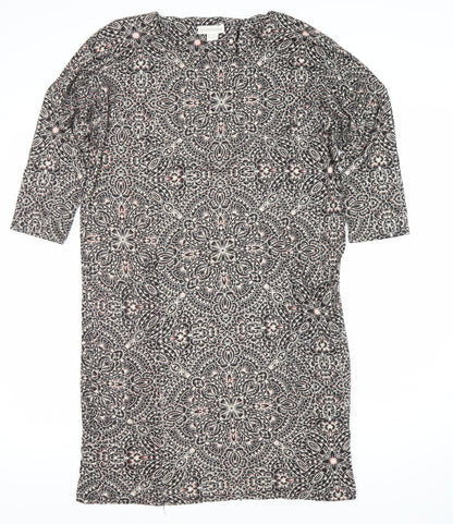 Monsoon Women's Multicoloured Geometric Shift Dress Size 10