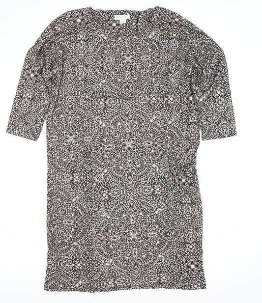 Monsoon Women's Multicoloured Geometric Shift Dress Size 10