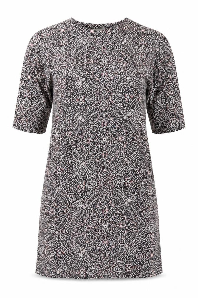 Monsoon Women's Multicoloured Geometric Shift Dress Size 10