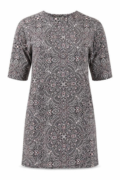 Monsoon Women's Multicoloured Geometric Shift Dress Size 10